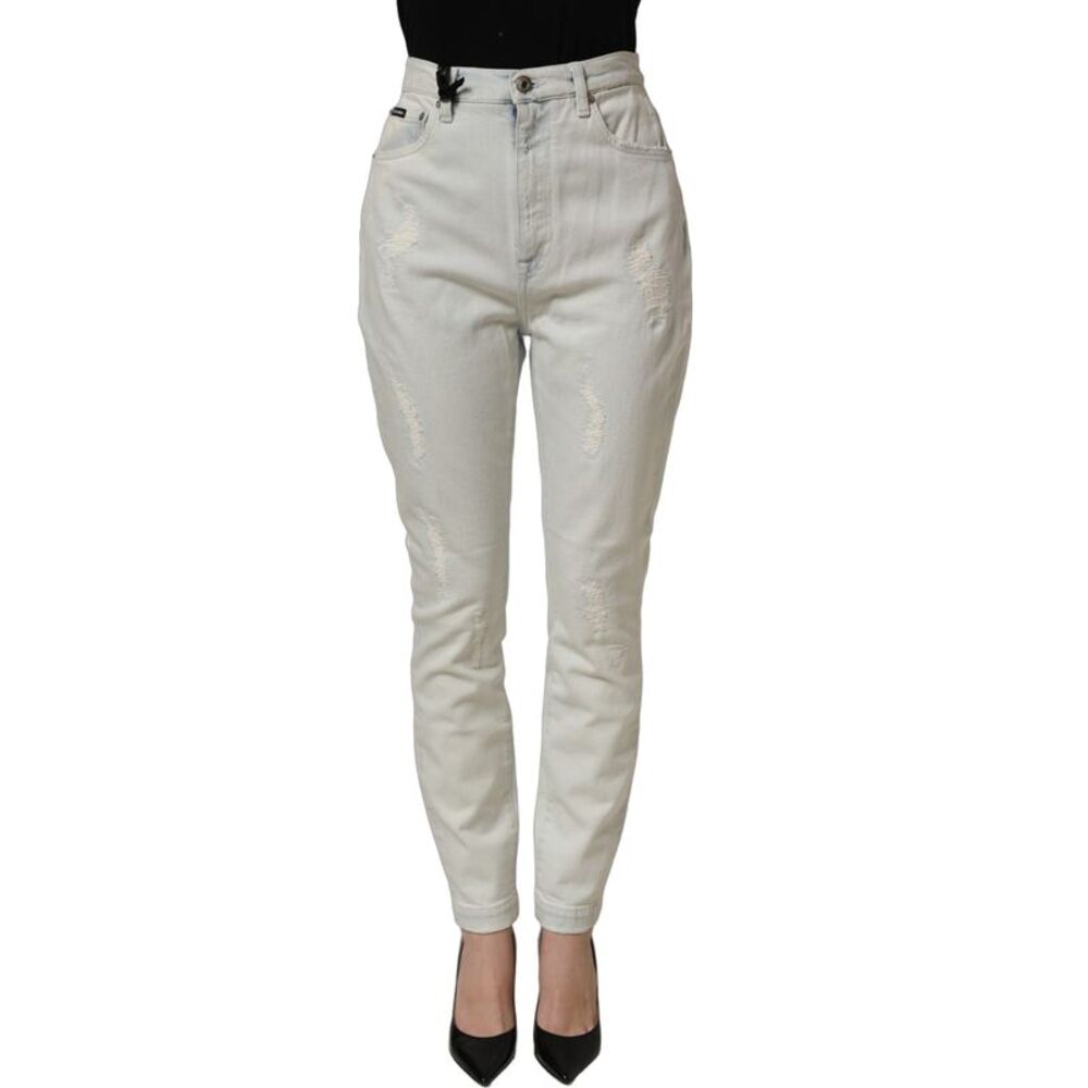 Dolce & Gabbana Light Blue Cotton Stretch Skinny Denim Women's Jeans